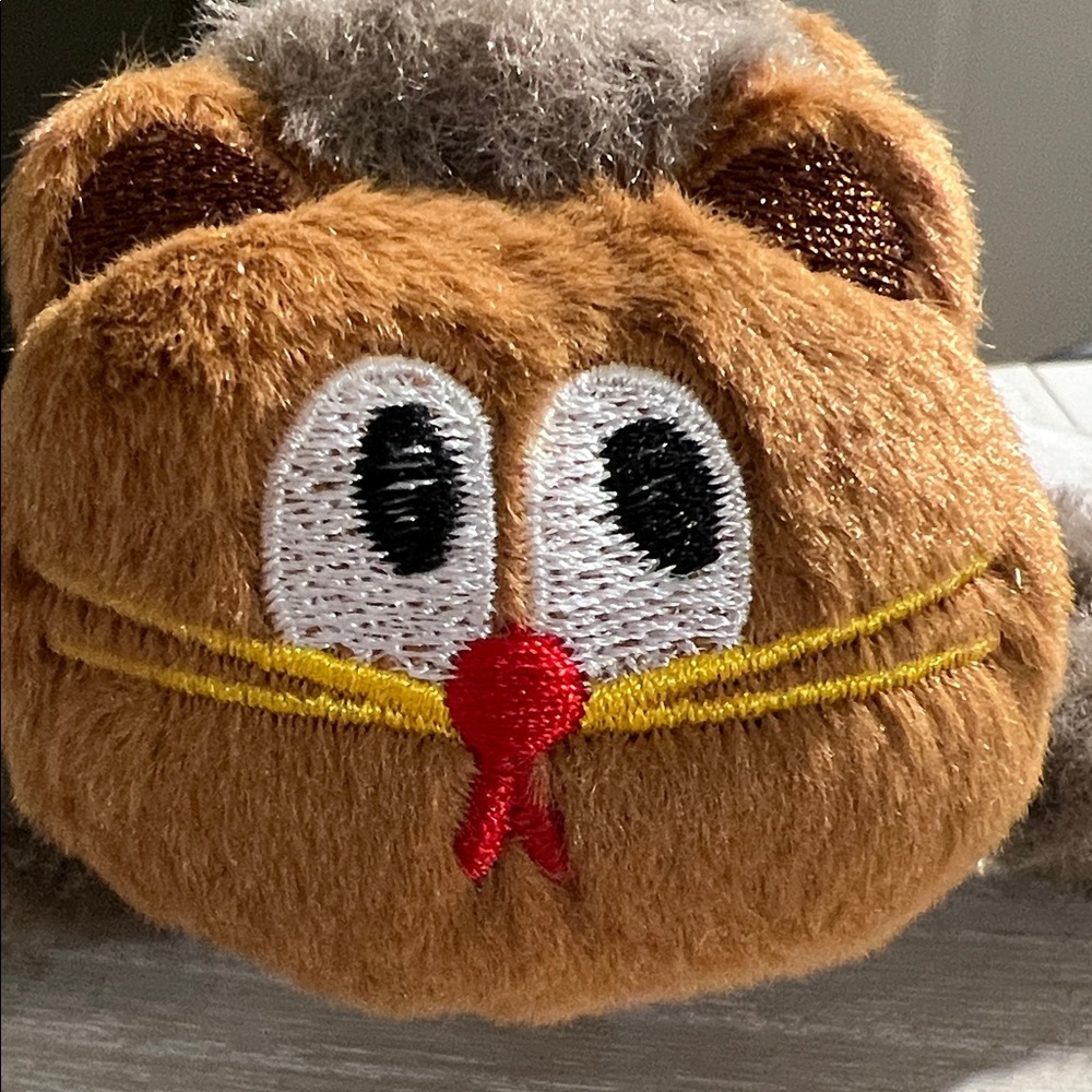 Source Unknown Brown and Gray Plush Hair Accessory